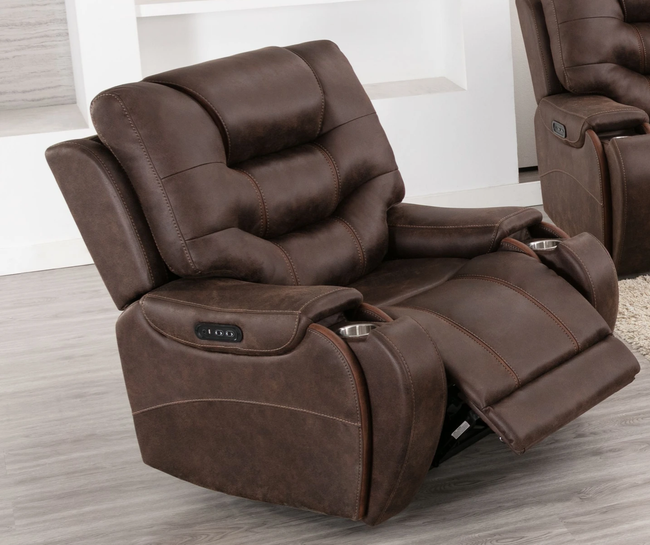 000 -Julie 3pc Leather Look  Power Reclining Sofa  Set