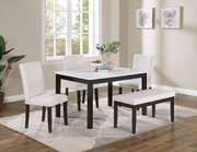 Cailyn 5-Pieces White Dining Table Set