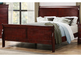 5939 - Louis Philippe Cherry 5 Piece Master Bedroom Set - Q/K Set