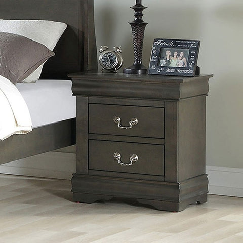 5939 - Louis Philippe 5 Piece Grey Bedroom Set - T/F Size