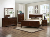 5939 - Louis Philippe Cherry 5 Piece Master Bedroom Set - Q/K Set
