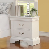 5939 - Louis Philippe 5 Piece White Bedroom Set - T/F Size