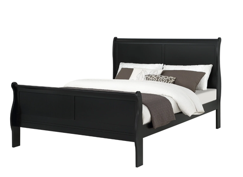 5939 - Louis Philippe 5 Piece Black Bedroom Set - T/F Size