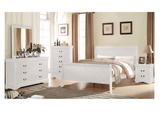 5939 -  Louis Philippe White 5 Piece Master Bedroom Set - Q/K Set