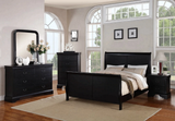 Brigitte 4-Pieces Black Master Bedroom Set - Q/CK/EK Size