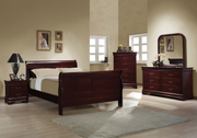 5939 - Louis Philippe 5 Piece Cherry Bedroom Set - T/F Size - DAROSI FURNITURE