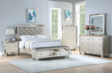 Danish 4-Piece Upholstered Storage Master Bedroom Set - Q/CK/EK Size