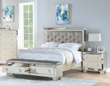 Danish Upholstered Storage Master Bed- Q/CK/ EK Bed Size