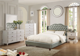 Emerald Silver/White Bedroom -  F/Q Size - DAROSI FURNITURE
