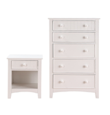 Alexandra Pink/White Bedroom Set - Twin Size - DAROSI FURNITURE