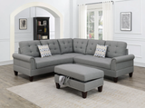 Braxton  3-Piece Reversible Sectional Sofa Set - DAROSI FURNITURE