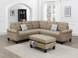 Braxton  3-Piece Reversible Sectional Sofa Set - DAROSI FURNITURE