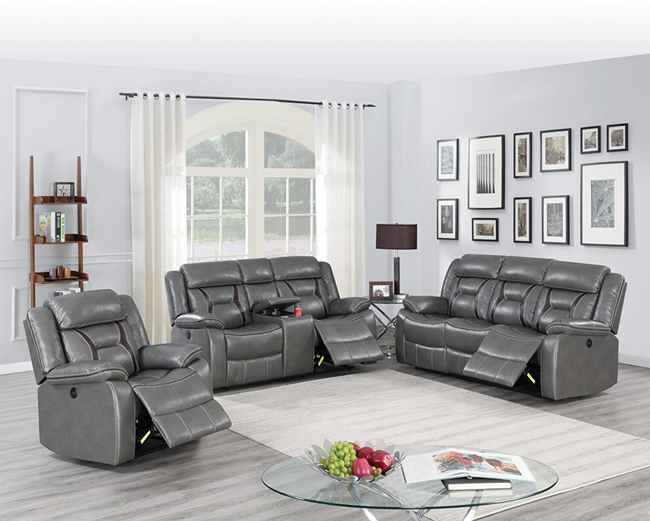 Knok Reclining Sofa Set - HANDLE MOTION - DAROSI FURNITURE