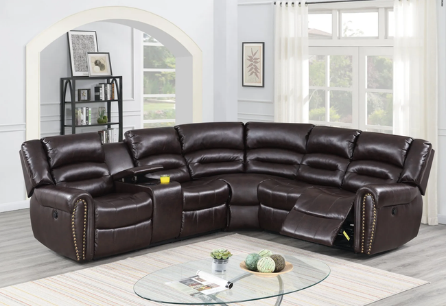 Nathan Sectional Set - Power Motion W/ USB Charger - DAROSI FURNITURE