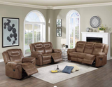 Paul D. Brown Reclining Set - POWER MOTION W/ USB CHARGER - DAROSI FURNITURE