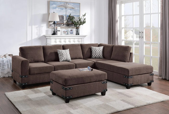 Caddock 3-Piece Reversible Sectional Sofa Set - DAROSI FURNITURE