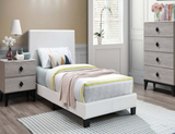 Rollin 3-Pieces White/Cream Bedroom Set -  T/F/Q Size