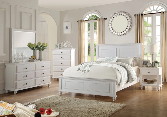 Ferrys White Master Bedroom Set  - Q/CK/EK Size Bed - DAROSI FURNITURE