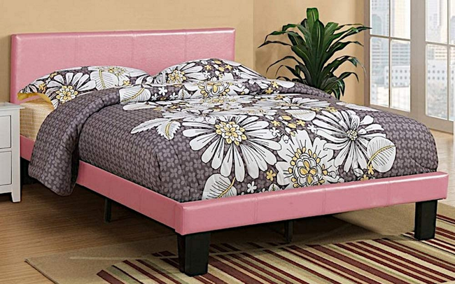 Mila White/Pink Bedroom Set - T/F Size - DAROSI FURNITURE