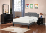 Nolan Black/Grey Bedroom Set - T/F Size - DAROSI FURNITURE