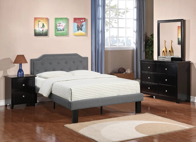 Nolan Black/Grey Bedroom Set - T/F Size