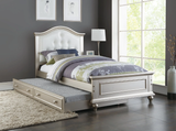 Alexandra White/Silver Bedroom Set - Twin Size - DAROSI FURNITURE