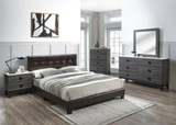 Robbie Grey/Brown 4-Pieces Bedroom Set  - F/Q Size - DAROSI FURNITURE