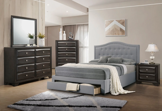 Oberyn Light Grey Master Bedroom Set - Q/CK/EK