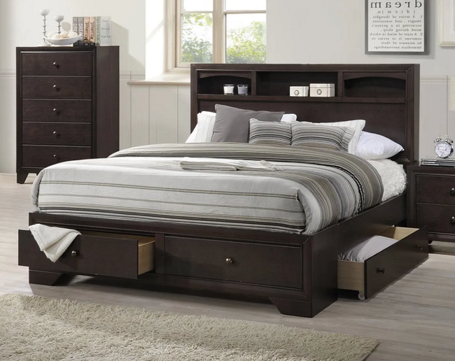 Russell Bed with 4 Drawers- Q/CK/EK Size