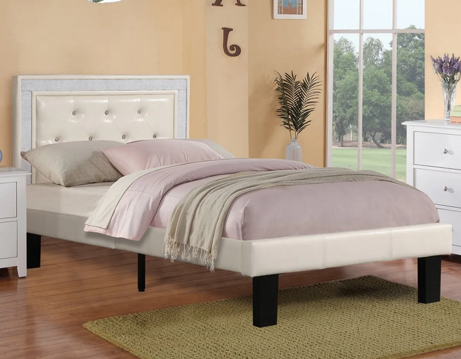 Kelsie Pink and Light Diamond Bedroom - T/F Size - DAROSI FURNITURE