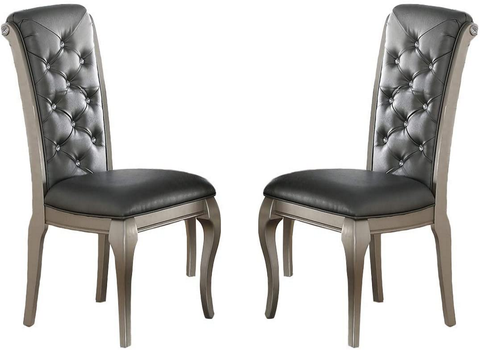 Adele Silver Dining Chair - Set  of ( 2 )